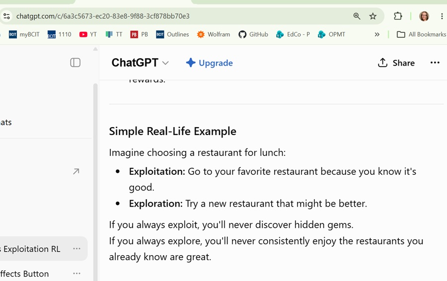 Results from ChatGPT